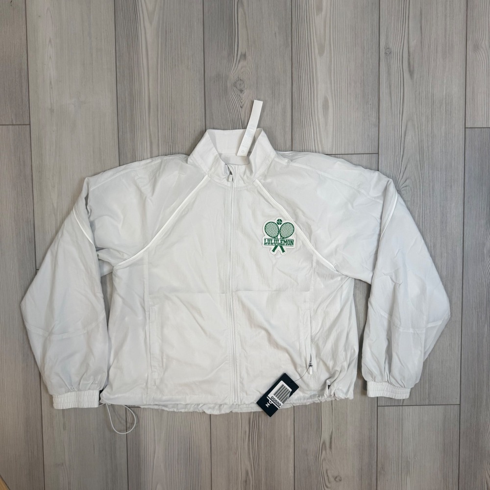 Lululemon Peloton‎ License To Train Lightweight Jacket White Tennis Patch Size 6